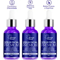 Kit 3X Sérum 12% Niacinamida + 2 % Zinco | Diminui cravos e espinhas 💜