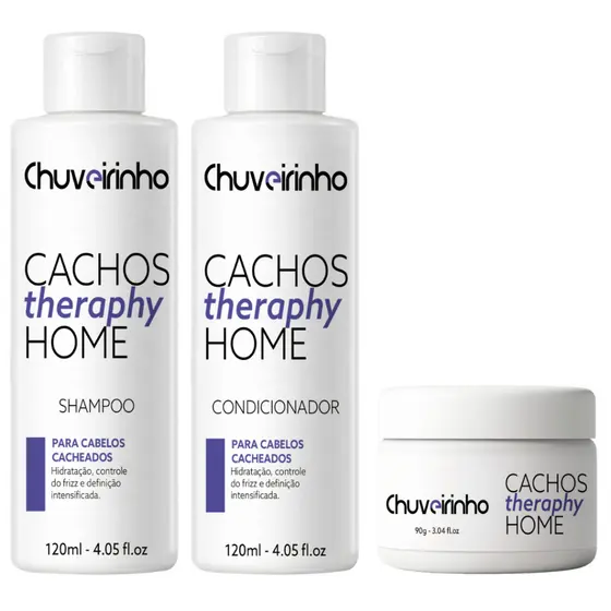 Kit Cachos Perfeitos 3 em 1 Chuveirinho 💜 Hidratação, Controle de Frizz e Definição dos Cachos!!