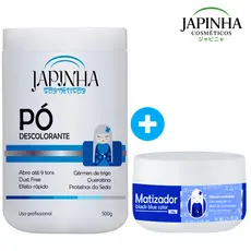 Kit Japinha Platinado dos Sonhos - Pó Descolorante Ultra Rápido + Matizador Blue