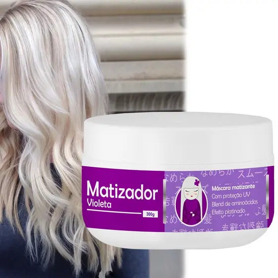 💜 Matizador Violeta - Loiro Pérola Platinado Japinha | Para Fios Radiantes e Sem Amarelado ✨