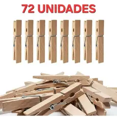 Pregador Prendedor de Roupas Madeira Ecológico Lavanderia 36/48/72 Unidades