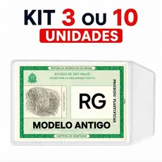 CAPINHA PLÁSTICA PROTETORA PARA DOCUMENTOS RG, CPF, TÍTILO DE ELEITOR KIT COM 3/10
