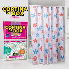 Cortina de Box Estampada Resistente Banheiro Com Ganchos 1,35x1,78 m Decoração Banheiro Casa