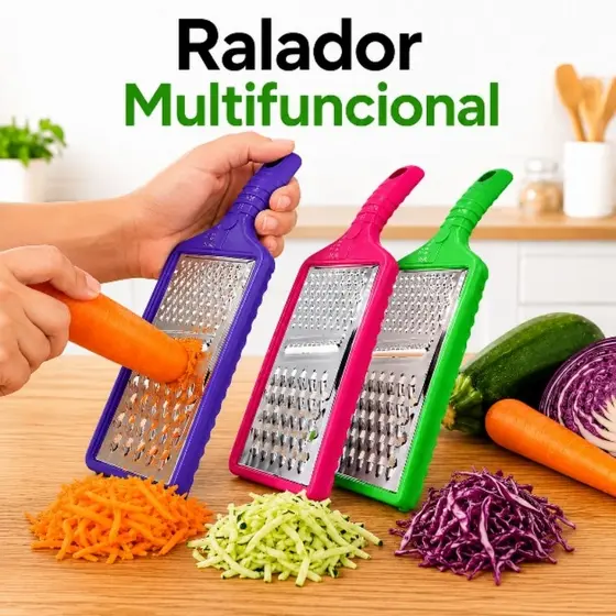 Ralador e Fatiador de Legumes Inox Multifuncional Utensílios de Cozinha Para Queijo e Vegetais