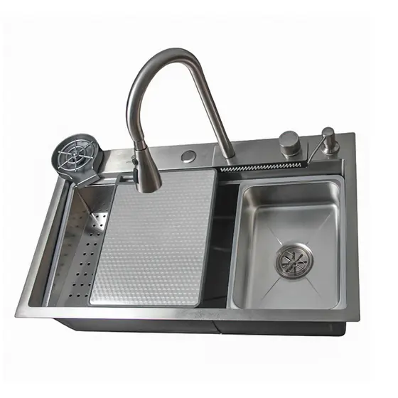 Cuba Gourmet Pia de Cozinha Premium Aço Inox 304 Área Com Torneira Lavador de Copos Completa