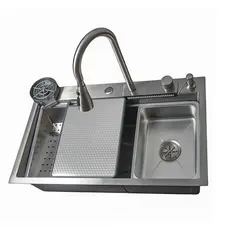 Cuba Gourmet Pia de Cozinha Premium Aço Inox 304 Área Com Torneira Lavador de Copos Completa