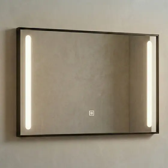 Espelho Banheiro LED 3 Cores 40x60cm Maquiagem com Iluminação e Estilo Moderno