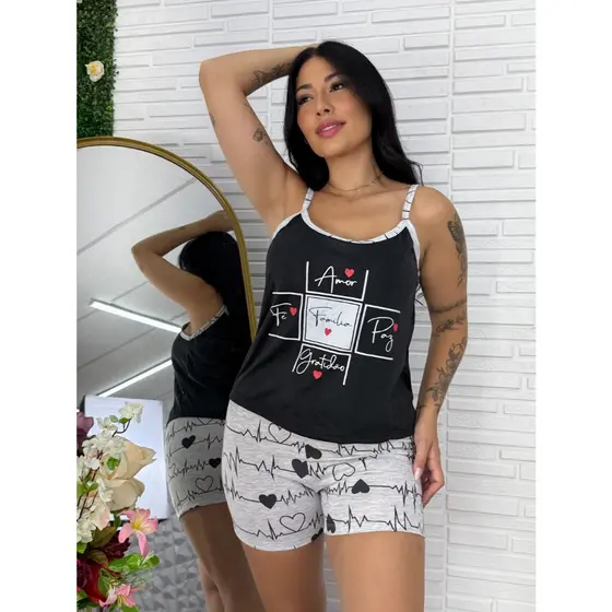 Baby Doll Família Verão Alcinha Short Doll Personagem Adulto