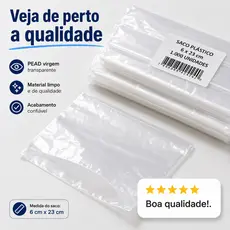 1.000 Saquinhos 6x23 Saco Plastico P/ Talher Geladinho Sacole Geladão
