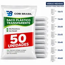 Saco Transparente VARIAS MEDIDAS 50 / 100 Unidades - Cristal Transparente Ecommerce PE