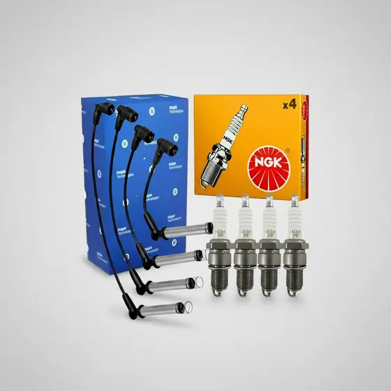 Kit Jogo Cabo Delphi E Vela Ngk Original Corsa Celta Classic Cobalt Gasolina