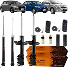 Kit 4 Amortecedor Cofap + Batente Coifa Prisma Cobalt Onix Spin Joy