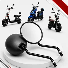 Par Retrovisor Moto Elétrica Scooter Redondo Rosca M8 Dir