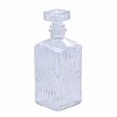 Licoreira Garrafa De Vidro 500ml Transparente Para Bebidas Whisky Licor - Mimo Style