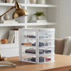 Gaveteiro Plastico Organizador Pequeno 4 Gavetas - Jaguar
