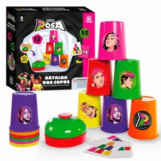 Jogo Batalha Dos Copos Dos Rosa Com 50 Cartas E 12 Copos - Nig Brinquedos