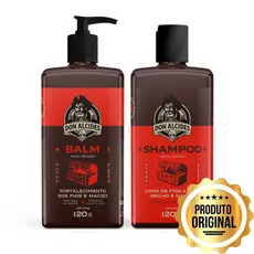 Kit Barba Don Alcides Barba Negra Shampoo e Balm Cuidado Essencial