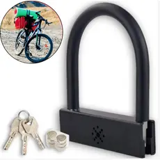 Cadeado Trava Com Alarme Para Motos Bicicletas e Portões Em Aço Com Sistema de Alarme Integrado Resistente