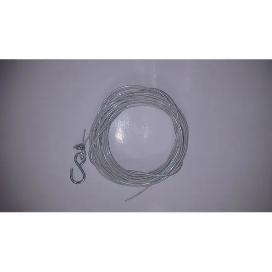 Cabo De Aço Encapado Pvc 14 Mts Com Clips para rede vôlei e futevôlei