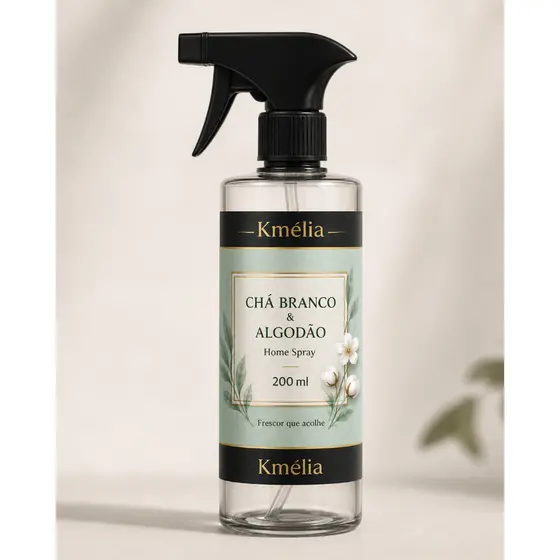 Odorizante Home Spray Aromatizador de Ambiente e Tecidos Chá Branco e Algodão 200ml