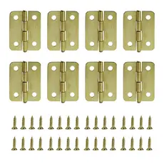 Dobradiça Para Tampas Caixas Mdf Artesanato Com Parafuso Dourada Metalica Reforçada Decorativa Arte