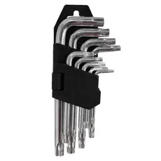 Jogo De Chave Torx Torque Cano Curto 9 Peças Em Aço