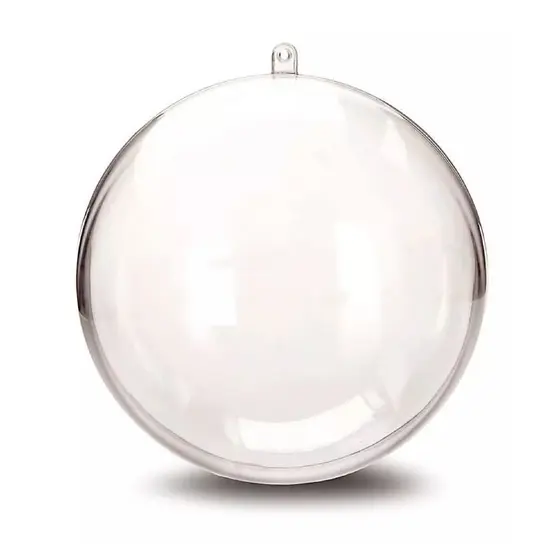 Esfera 6 Centímetros Transparente Acrílico Redondo Para Arvore De Natal Enfeite Lembrancinha Decor