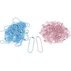1000 Corrente De Bolinha 2,5mm Com Canoa 12cm Tag Chaveiro