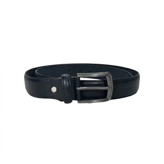 Cinto Social Masculino Preto 115cm Fivela Grafite Clássico Casual Para Jeans E Calça Social