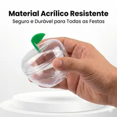 Maçã Acrílica 5,5 x 5,5cm Lembrancinha Aniversario