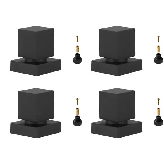 Combo Acabamentos Para Registro Pressão - Gaveta 1/2 e 3/4 Quadrado Preto Docol