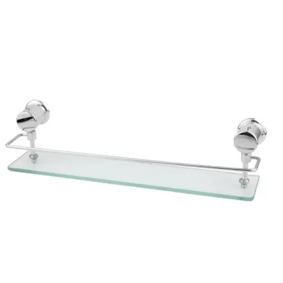 Porta Shampoo reto luxo Vidro(6mm) 30x10 Para Banheiro
