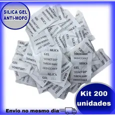Sílica Gel 200 Unidades 1g ORIGINAL Dessecante Anti Mofo Umidade Anti Embaçante Envio 24 Horas