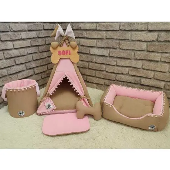 Kit Caminha Pet Personalizada M Cesto Organizador Brinquedos Para Caes E Gatos