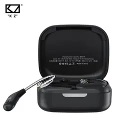 Kz Az09 Bluetooth 5.2 Atualização Cabo De Alta Fidelidade Sem Fio Gancho Ouvido Com Caixa De Carregamento Sem Fio Para Kz Trn Cca Fones De Ouvido Fone De Ouvido