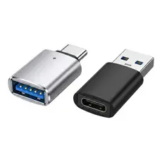 02 Adaptador Otg 3.0 Usb/Tipo C  e TIPO C/Usb Femea/MACHO alumínio
