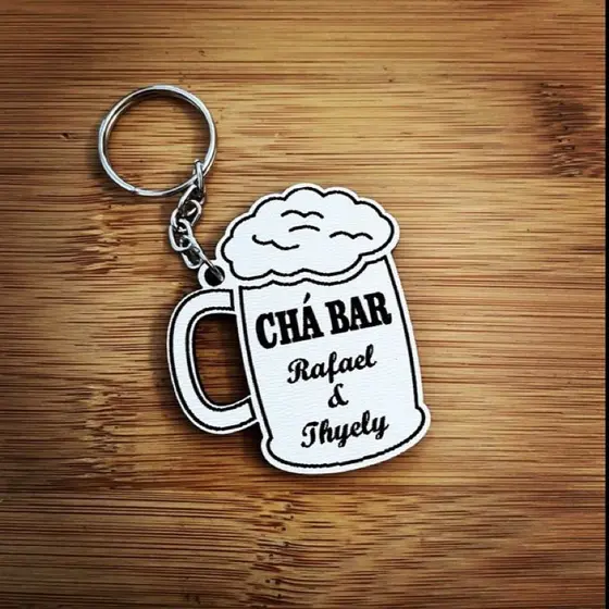 Kit de Chaveiros Caneca Chá Bar Brinde Personalizado em MDF
