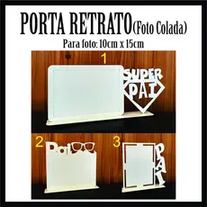 Kit de Porta Retrato 10 Retratos Dia Dos Pais Presente Criativo em MDF
