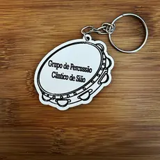 Kit de Chaveiros Pandeiro Brinde Personalizado em MDF