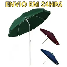 Guarda-sol Gigante Articulado 2,4 Metros Piscina Praia Pesca Liso