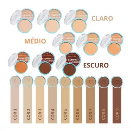 PÓ COMPACTO MICRONIZADO CORES MEDIAS MIA MAKE