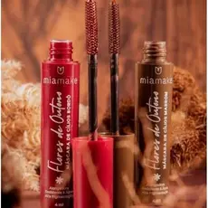 MASCARAS DE CILIOS RÍMEL BORDÔ E MARROM FLORES DE OUTONO MIA MAKE