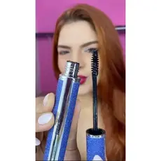 MASCARA DE CILIOS EMBALAGEM GLAMOUR GLITER PEROLA NEGRA 9ML