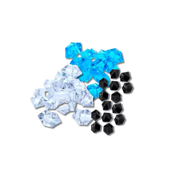 Enfeite Ornamento Aquário Beteiras Betta Pedras Coloridas (AZUL, PRETO E BRANCO) Pedrinhas Para Vaso Jardim Acrílico