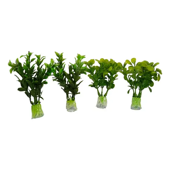 Planta Plástica Para Aquario Vaso Maquete Jardim Arranjo Diorama Enfeite Decoração
