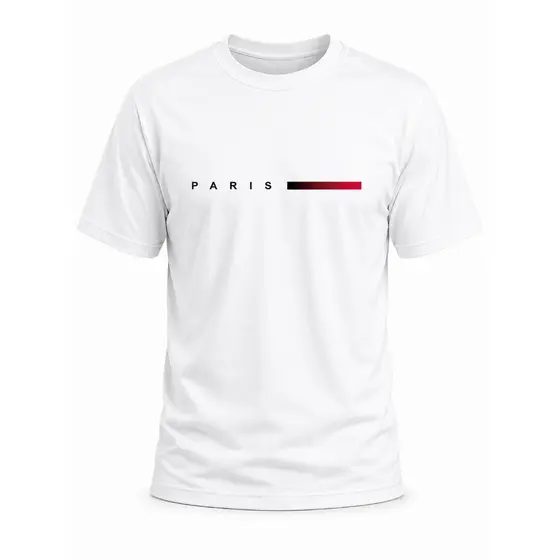 Camiseta Paris Casual Masculina Estampa Minimalista Premium
