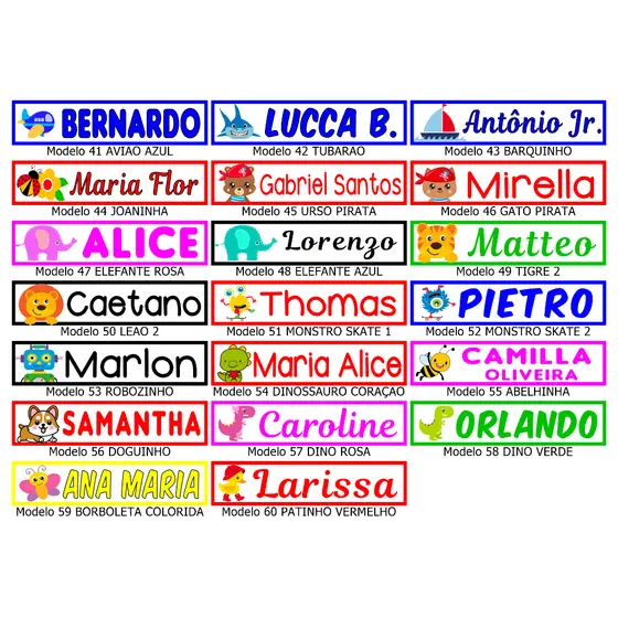 Kit com 75 Etiquetas Termocolantes 5X1cm para Peças de Roupas, Termo Colantes para Uniforme Escolar