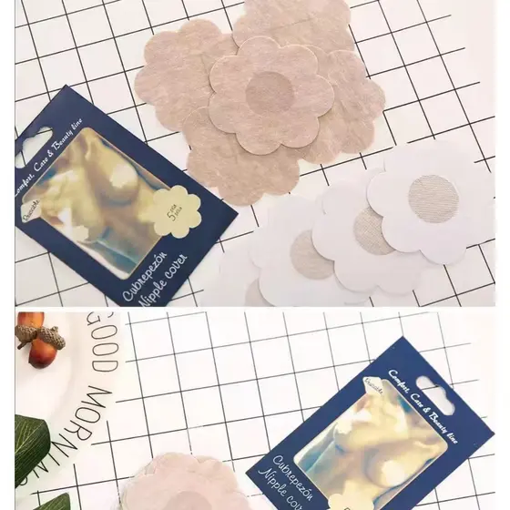 Tapa-Seios Invisível Adesivo Protetor com 7,5cm de Diâmetro para Tampar Mamilos/Aureola/5 PARES