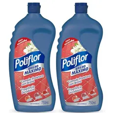 KIT c/2 Ceras de Autobrilho Poliflor Brilho Máximo vermelho líquida em squeeze 750 mL