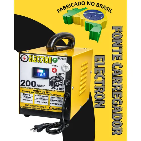 Carregador CBV950 Baterias Automotivo C/voltímetro 12v Ate 900amper
